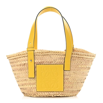 Loewe Raffia Small Basket Tote Bag Natural Yellow 1 of 13