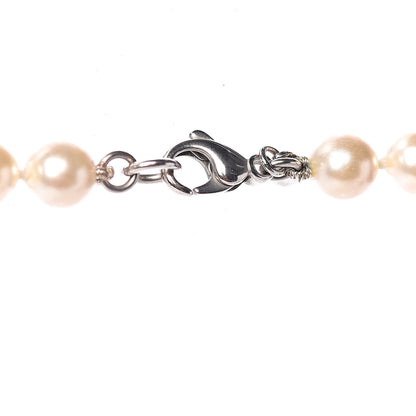 Chanel Pearl CC Long Necklace Silver 4 of 6