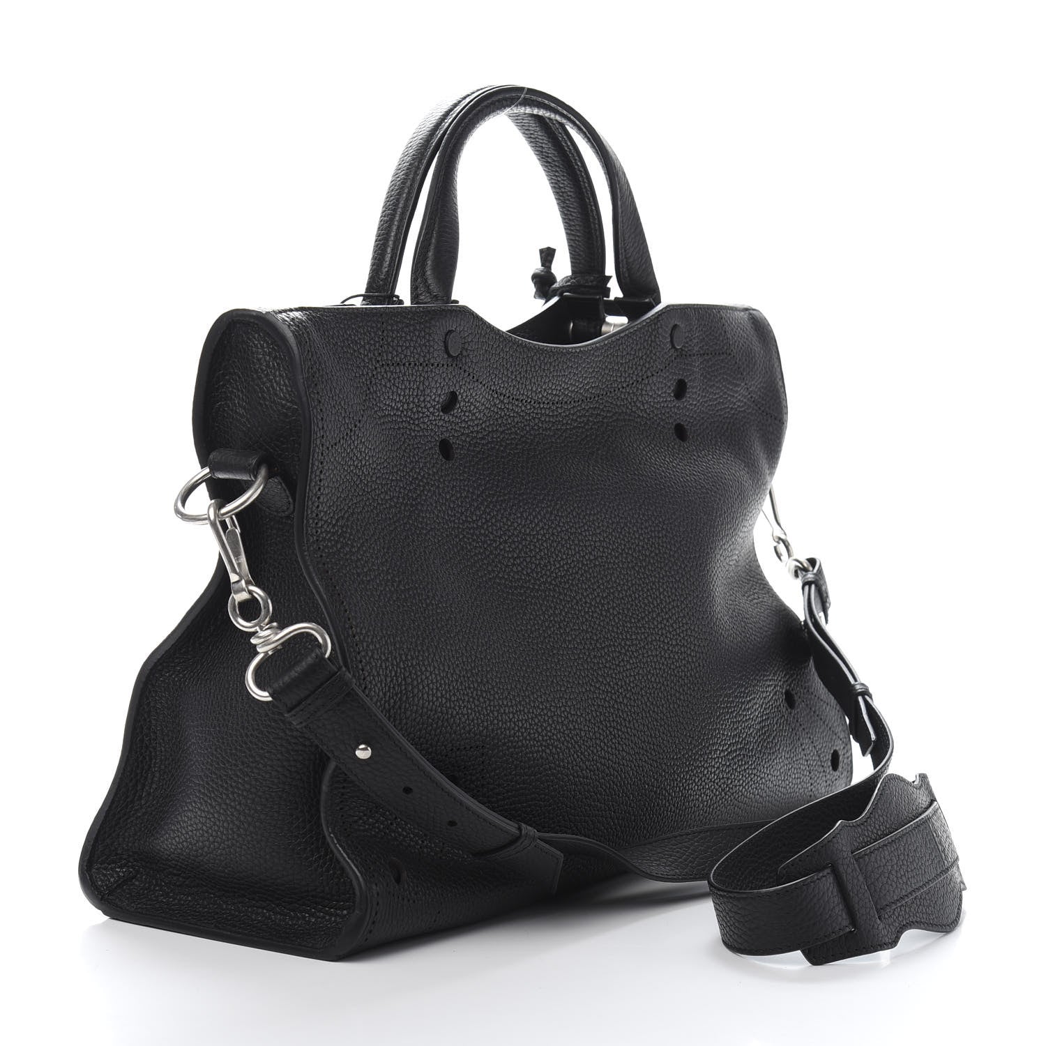 Balenciaga Veau Grana Perforated Blackout Hardware City Black 3 of 11