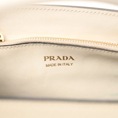 Prada Saffiano Cuir Calfskin Small Monochrome Top Handle Tote White 6 of 17