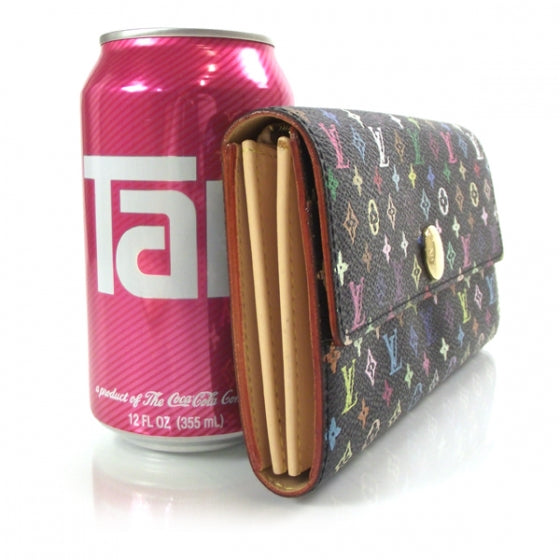 Louis Vuitton Monogram Multicolor Sarah Wallet Black 3 of 7