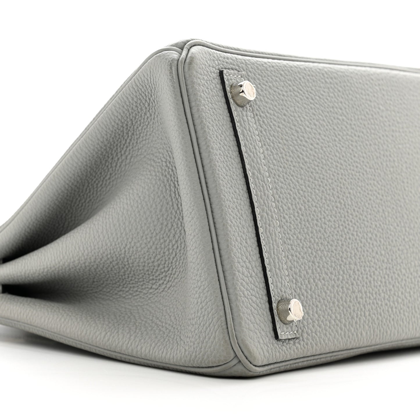 Togo Horseshoe Birkin 30 Gris Mouette Bleu Electrique