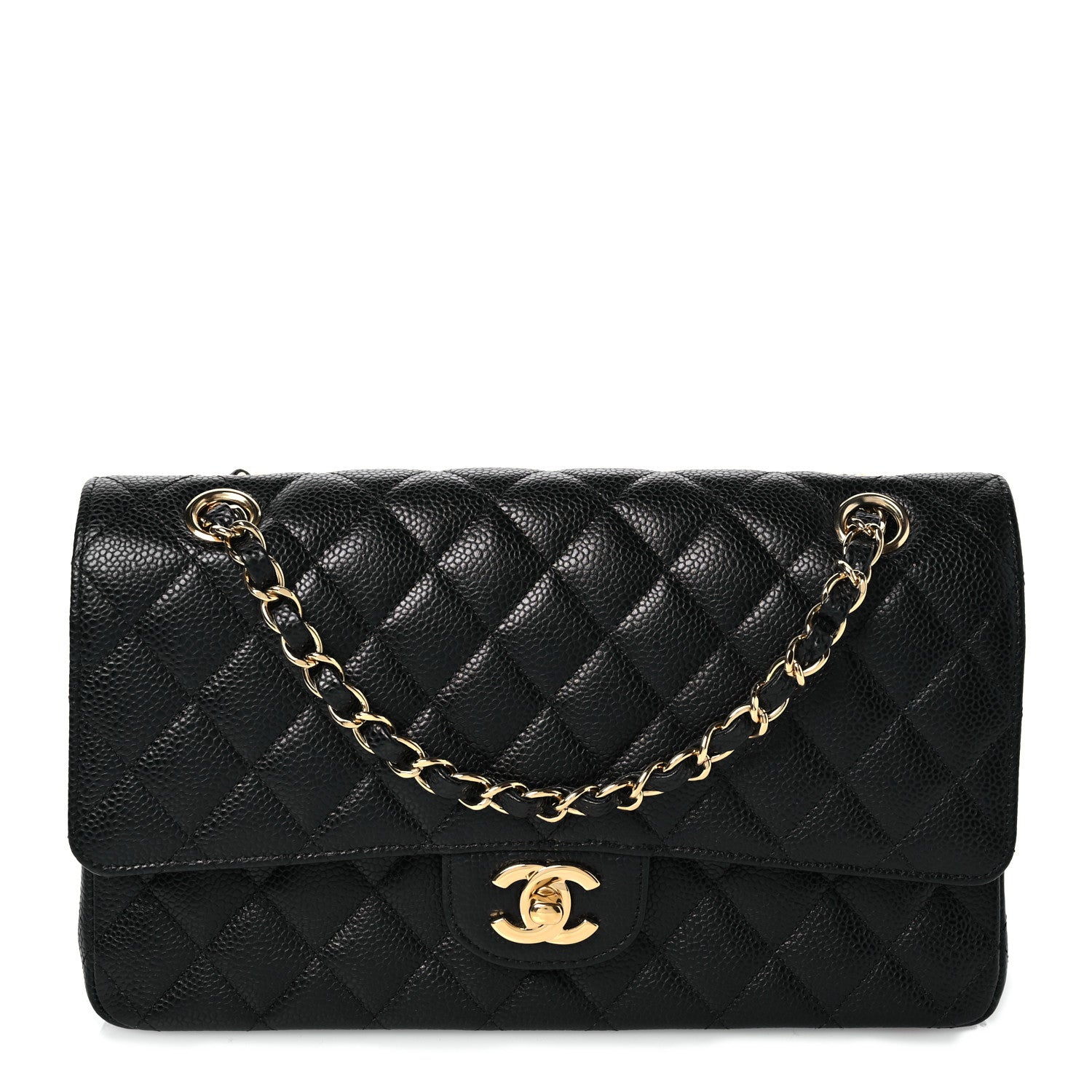 Chanel Caviar Quilted Medium Double Flap Black 1 of 12