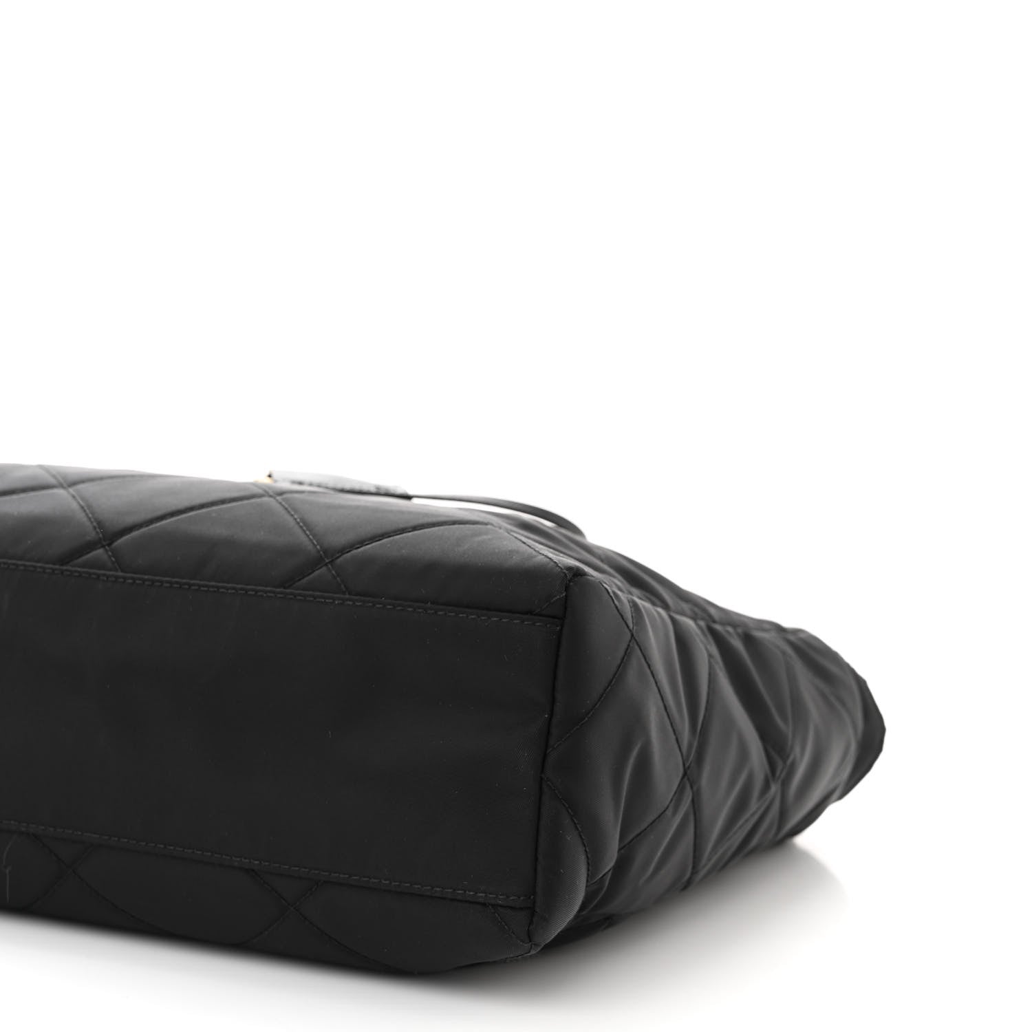 Prada Re-Nylon Impuntu Quilted Re-Edition 1995 Chaine Medium Tote Bag Black 10 of 10