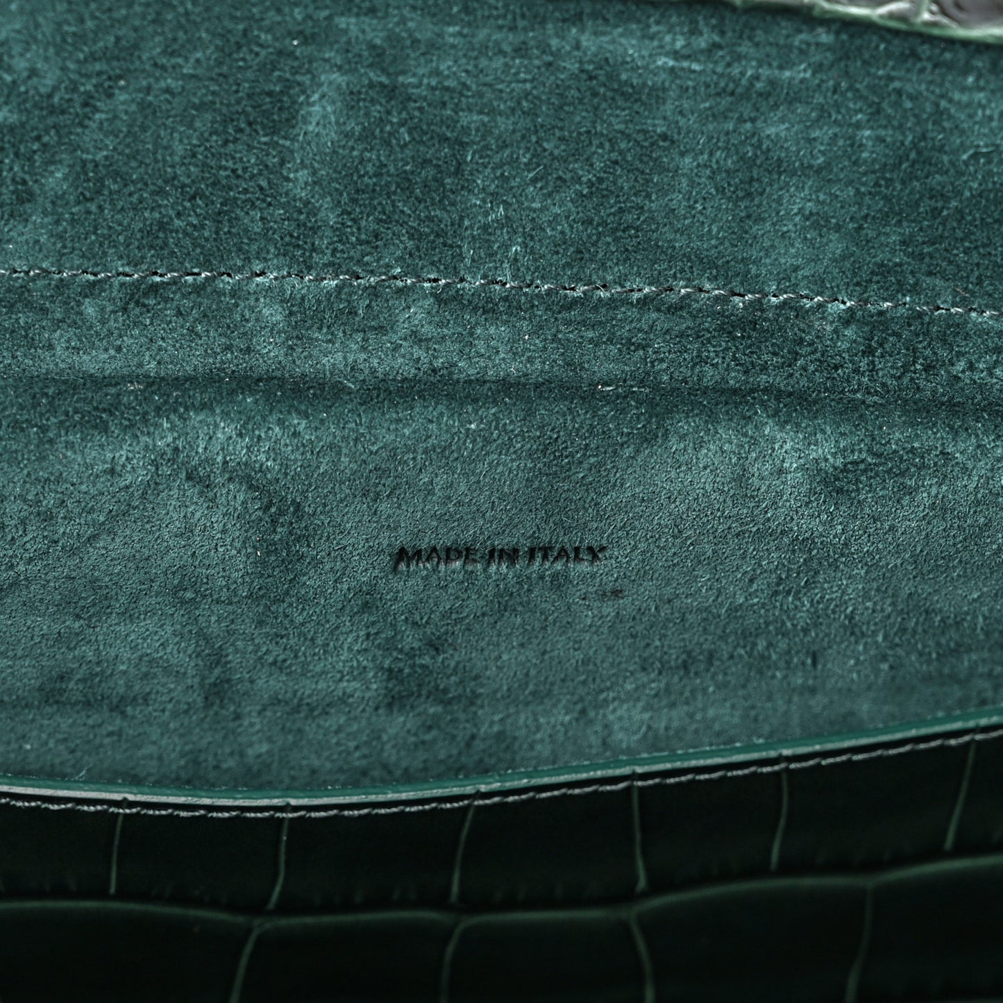 Calfskin Crocodile Embossed Micro Belt Bag Amazone