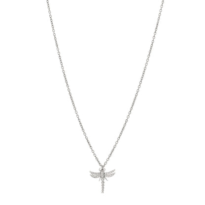 Tiffany Platinum Diamond Dragonfly Pendant Necklace 1 of 4