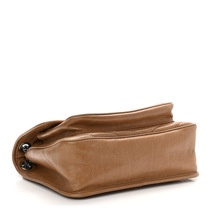Saint Laurent Crinkled Calfskin Matelasse Monogram Medium Niki Chain Satchel Natural Tan 3 of 10