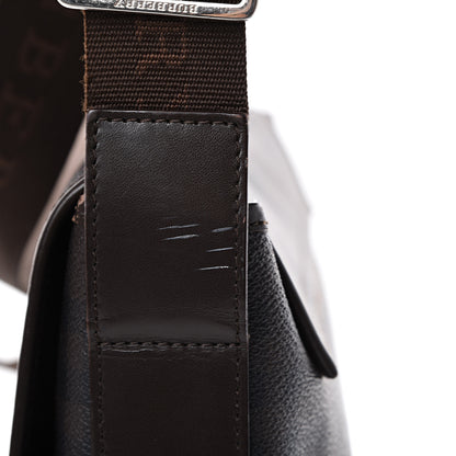 Burberry Smoked Haymarket Check Messenger Bag Brown 16 of 16