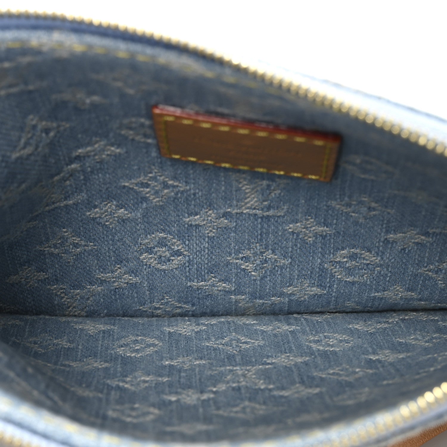 Louis Vuitton Monogram Denim CarryAll PM Pochette Sky Blue 5 of 6