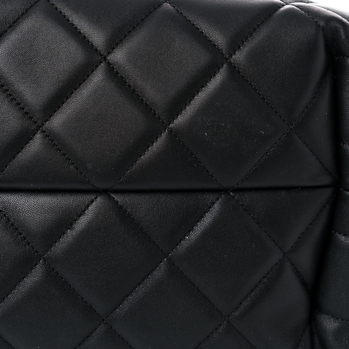 Lambskin Quilted CC Dweller Drawstring Tote Black