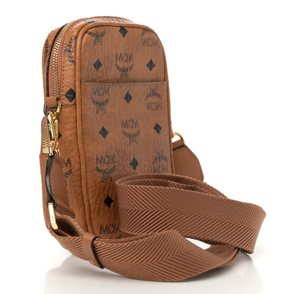 MCM Visetos Crossbody Bag Cognac 3 of 13