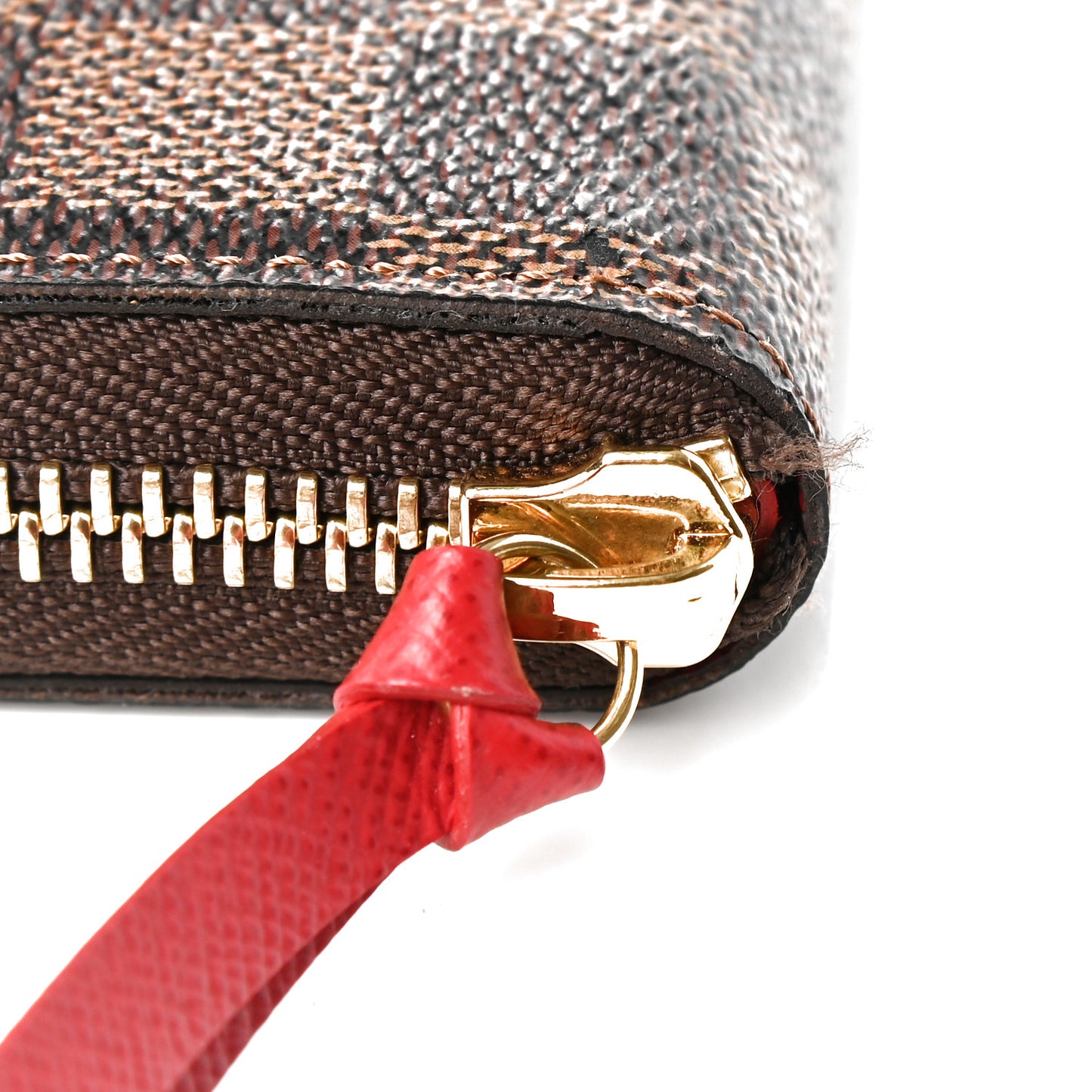 Damier Ebene Clemence Wallet Cherry