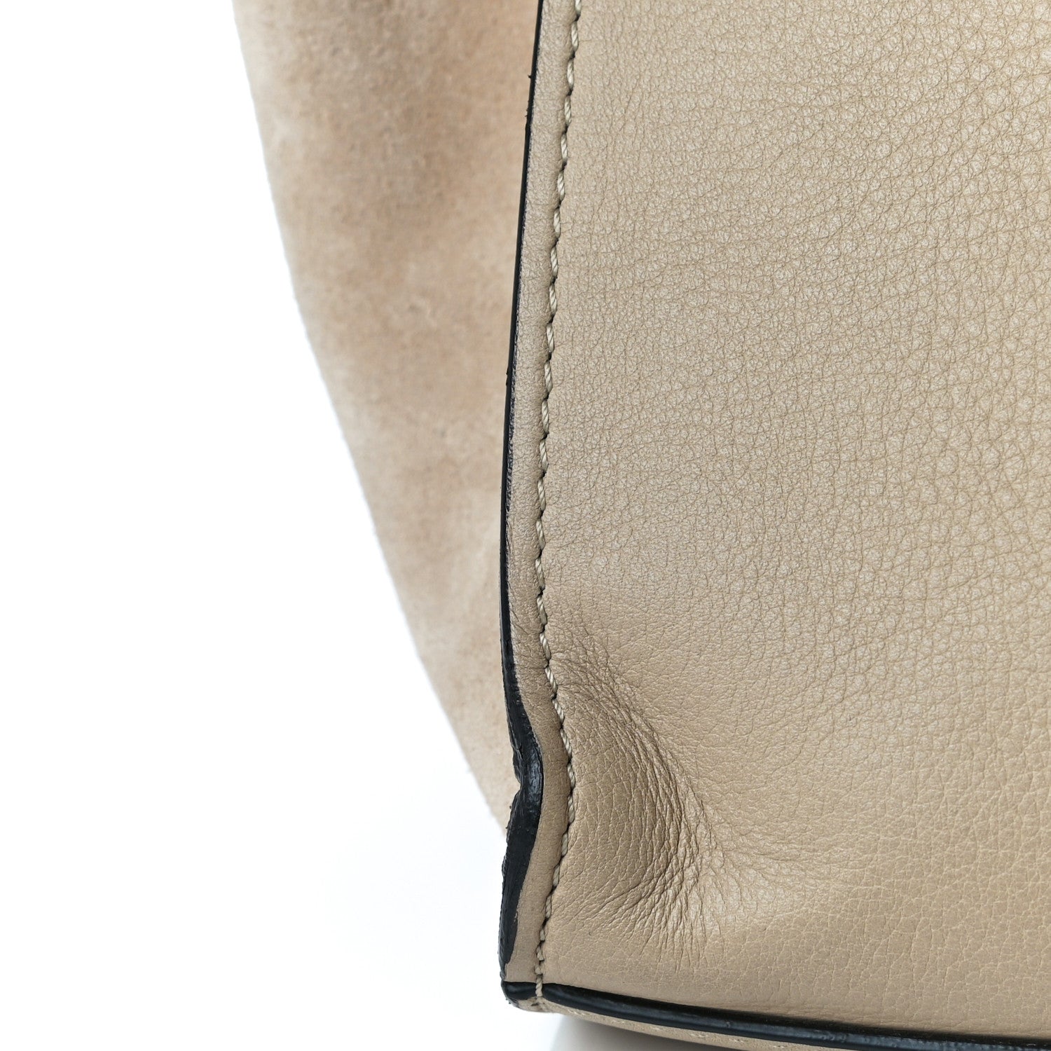 Celine Drummed Calfskin Suede Large Trapeze Sahara 24 of 26