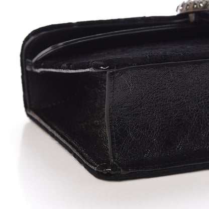 Gucci Velvet Skipper Crystal GG Monogram Small Dionysus Shoulder Bag Black Black Diamond 8 of 10