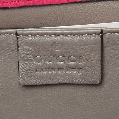 Gucci Suede Crystal GG Sparkling Clutch Pink 8 of 10