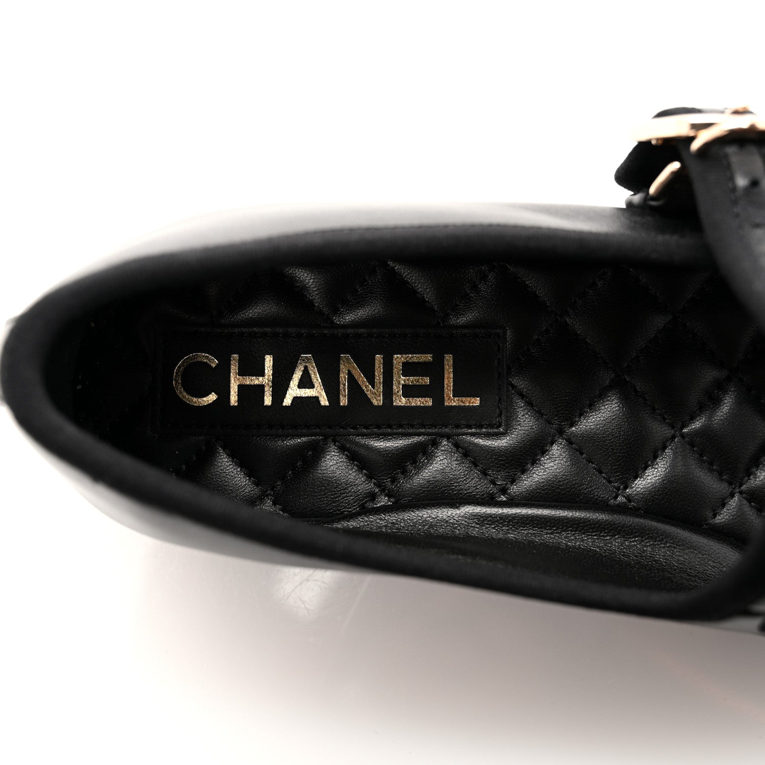Chanel Lambskin Mary Jane Flats 37 Black 6 of 9