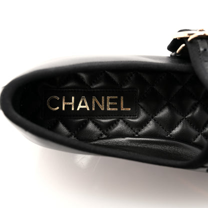 Chanel Lambskin Mary Jane Flats 37 Black 6 of 9