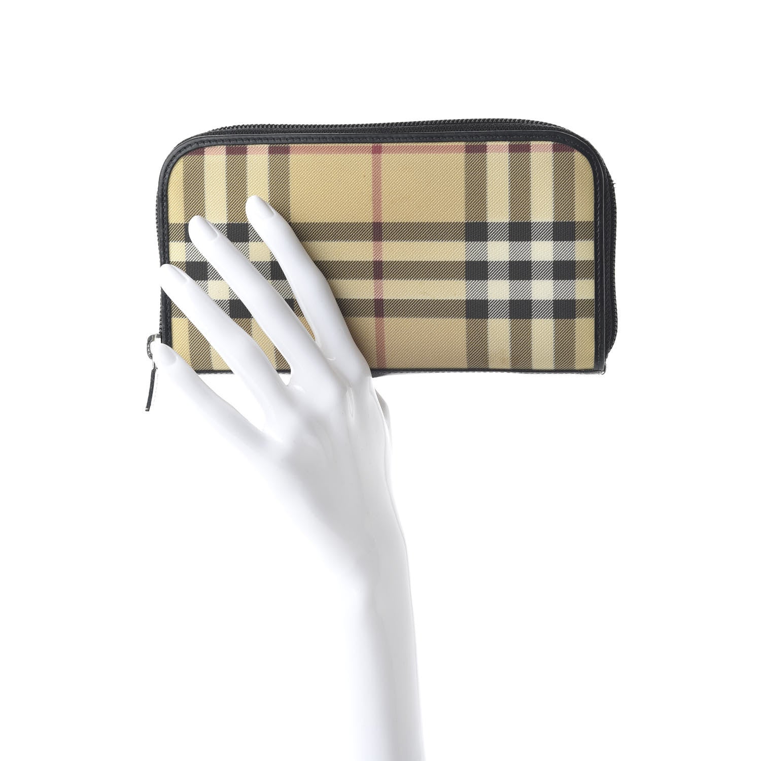 Burberry Vintage Check Elmore Zip Around Wallet Black 2 of 9
