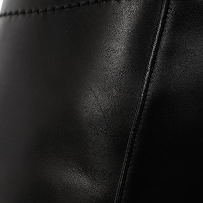 Chanel Calfskin Ascot Knee High CC Boots 37 Black 10 of 10