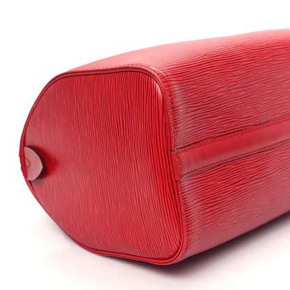 Louis Vuitton Epi Speedy 25 Castillan Red 9 of 12