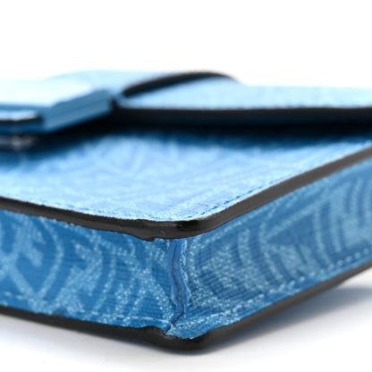Fendi X SARAH COLEMAN Glazed Fabric Enamel Small FF Vertigo Baguette Belt Pouch Cyber Blue 10 of 10