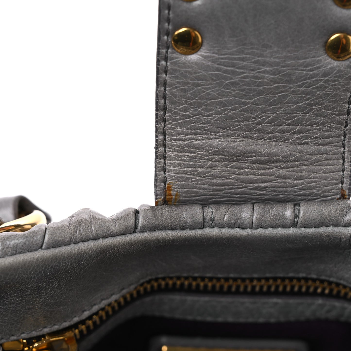 Nappa Matelasse Top Handle Satchel Fumo
