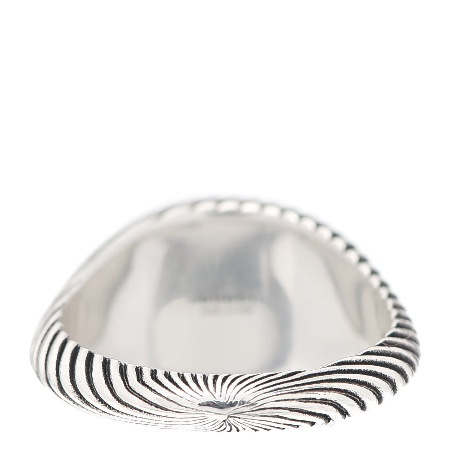 Sterling Silver GG Marmont Signet Ring 48 4.5