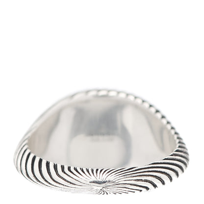 Gucci Sterling Silver GG Marmont Signet Ring 48 4.5 6 of 7