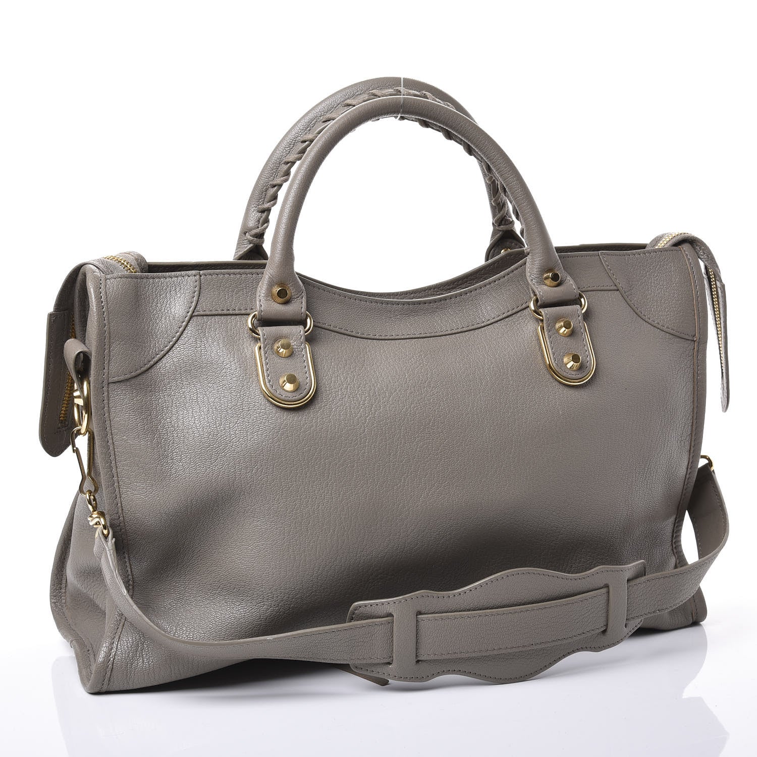 Balenciaga Chevre Gold Metallic Edge Hardware City Gris Taupe 3 of 10
