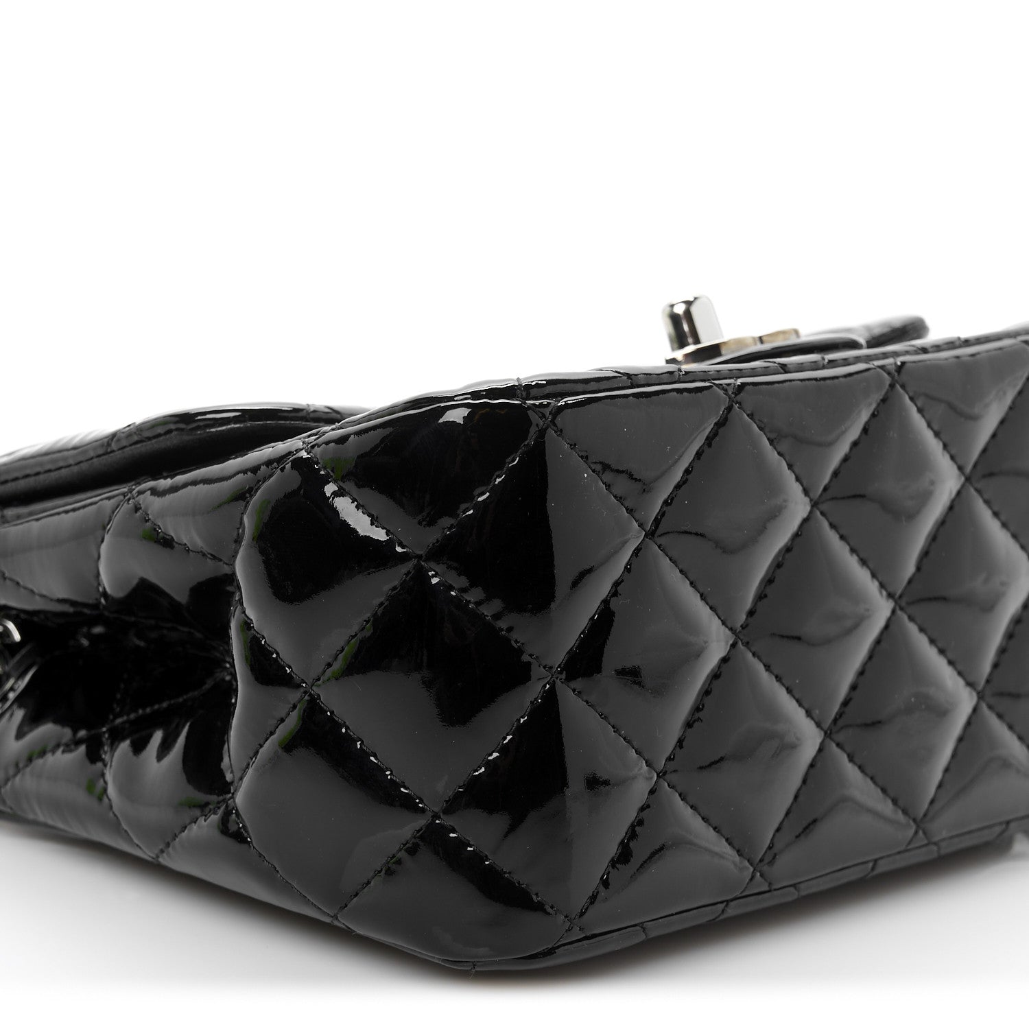Chanel Patent Calfskin Quilted Mini Square Flap Black 10 of 11