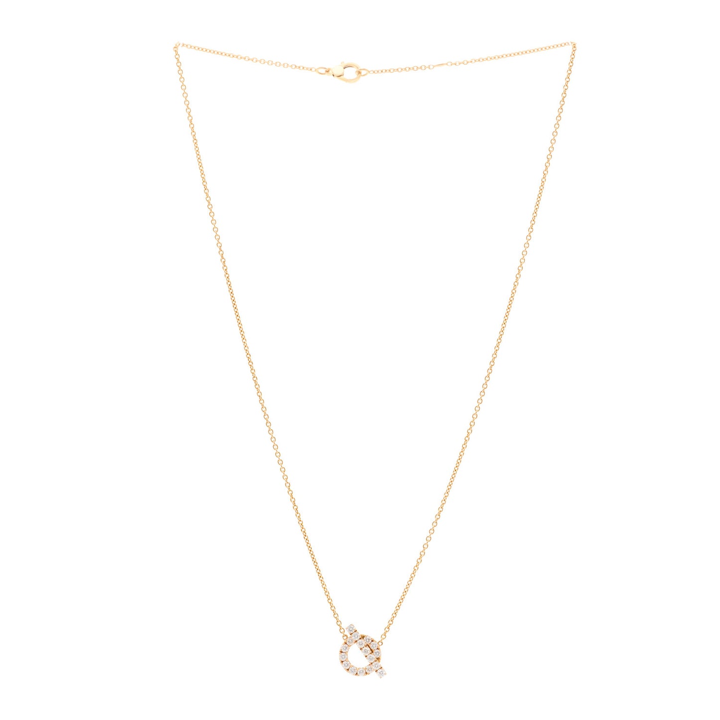 18K Rose Gold Diamond Finesse Pendant Necklace