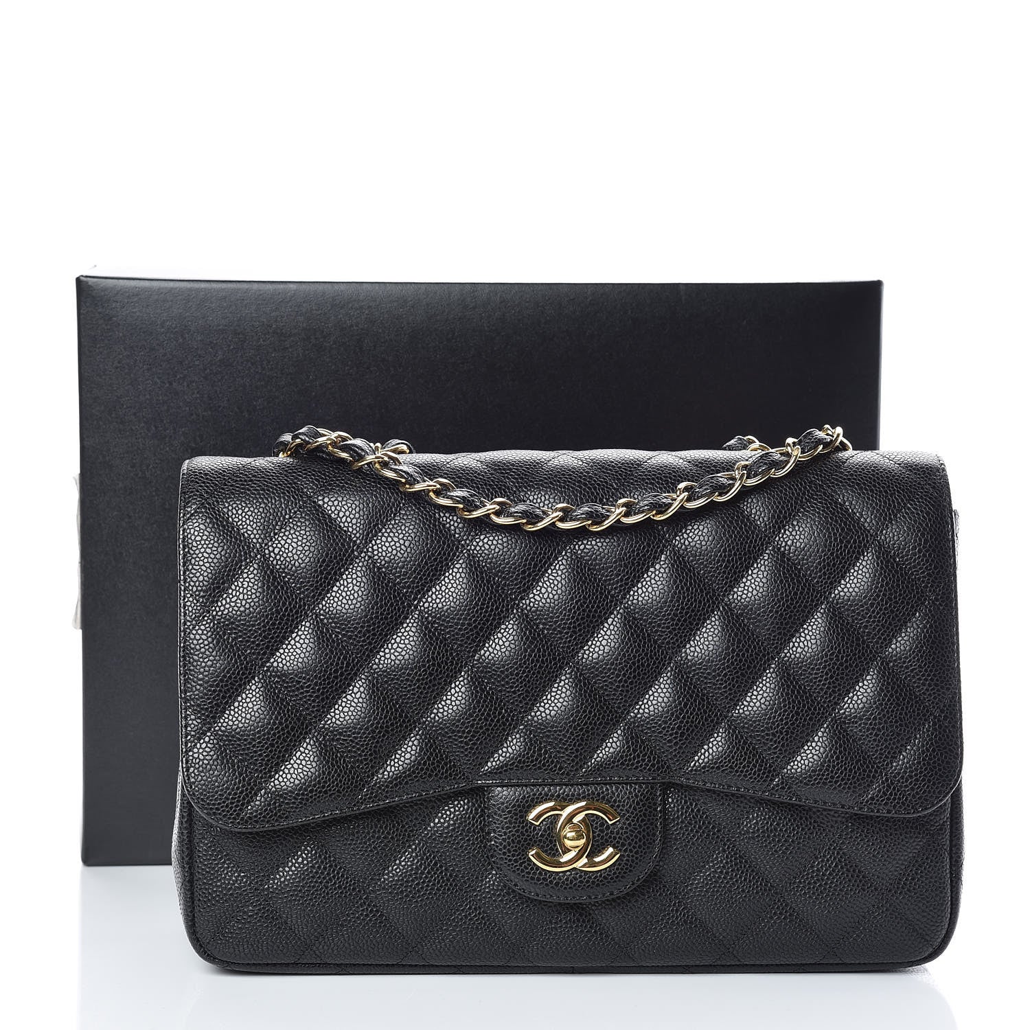 Chanel Caviar Quilted Jumbo Single Flap Black 10 of 10