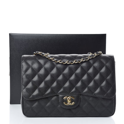 Chanel Caviar Quilted Jumbo Single Flap Black 10 of 10