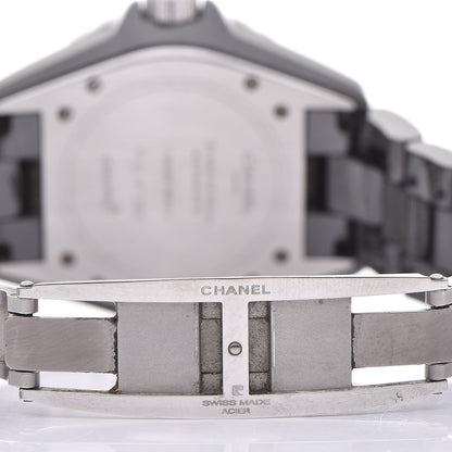 Chanel Stainless Steel Ceramic Diamond Pave Bezel 38mm J12 Automatic Watch Black 6 of 7