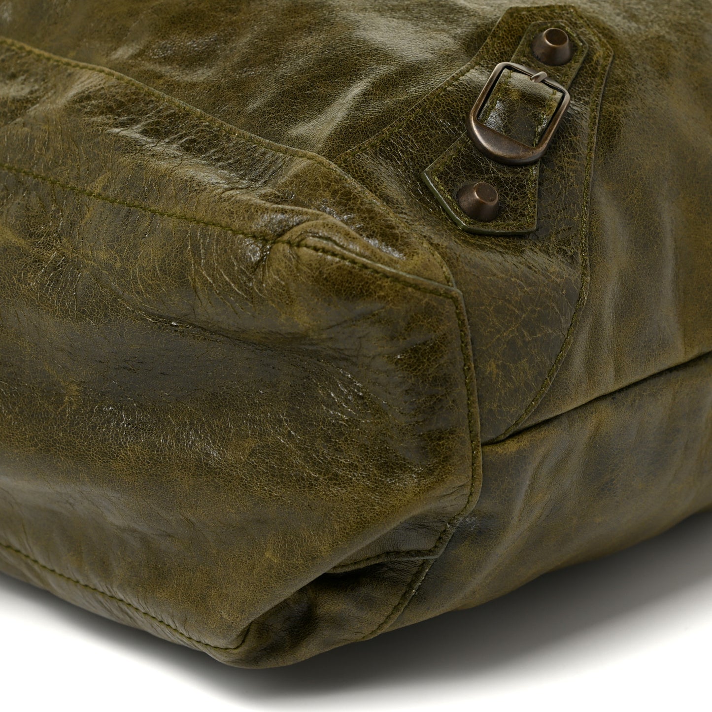 Agneau Classic Hardware Day Hobo Olive