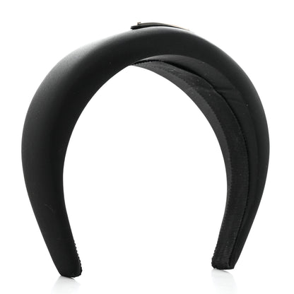 Prada Re-Nylon Metal Triangle Logo Headband Black 3 of 5