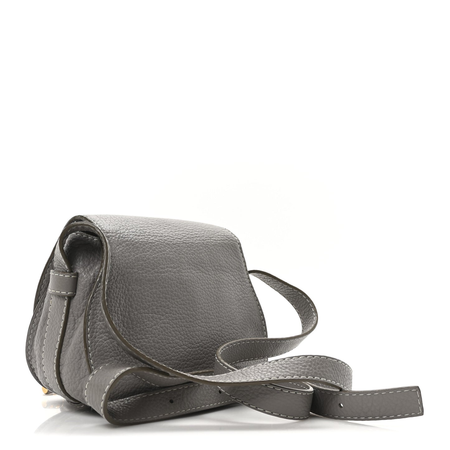 Calfskin Mini Marcie Round Crossbody Bag  Cashmere Grey