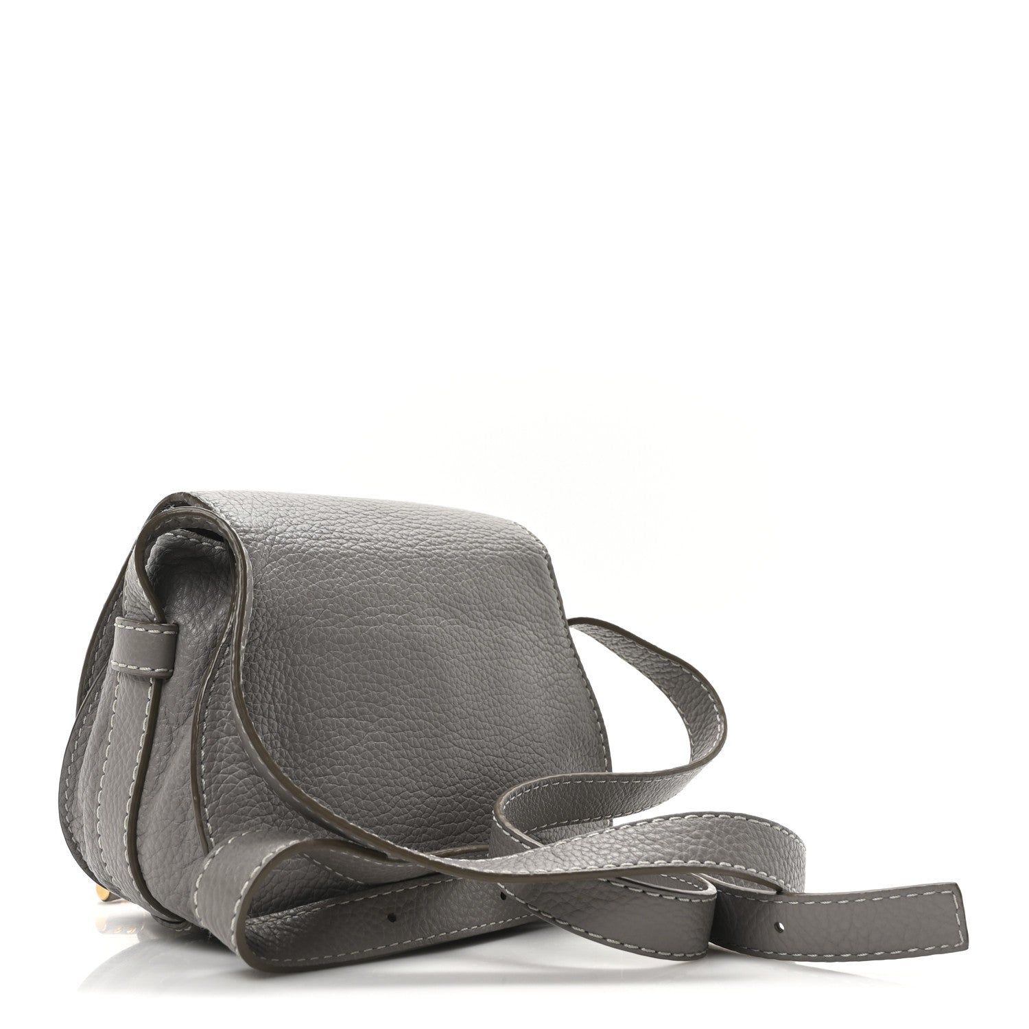Chloe Calfskin Mini Marcie Round Crossbody Bag  Cashmere Grey 3 of 10