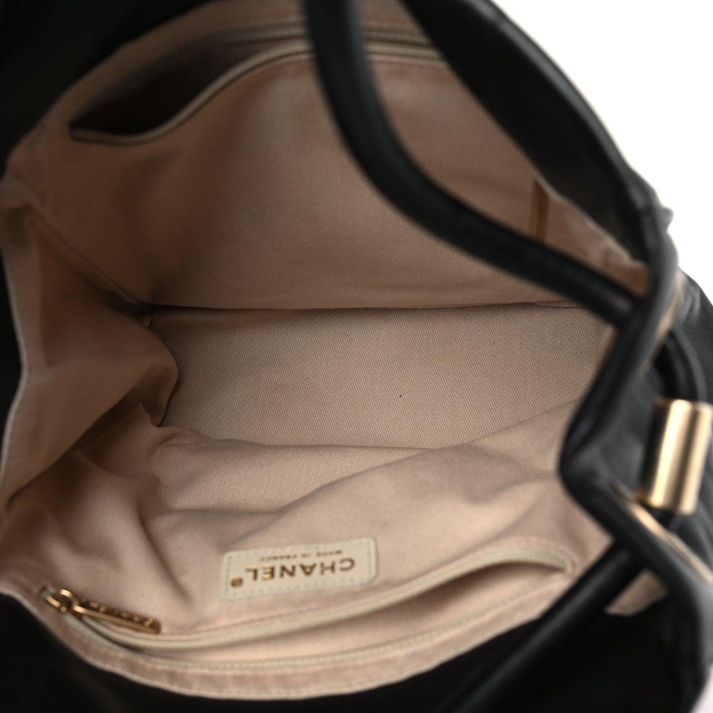 Lambskin Camellia Tote Black