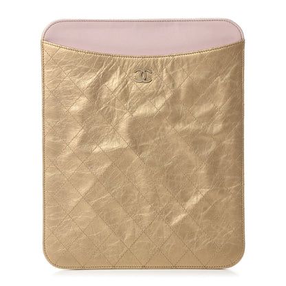 Chanel Metallic Calfskin Brilliant iPad Case Gold 1 of 10