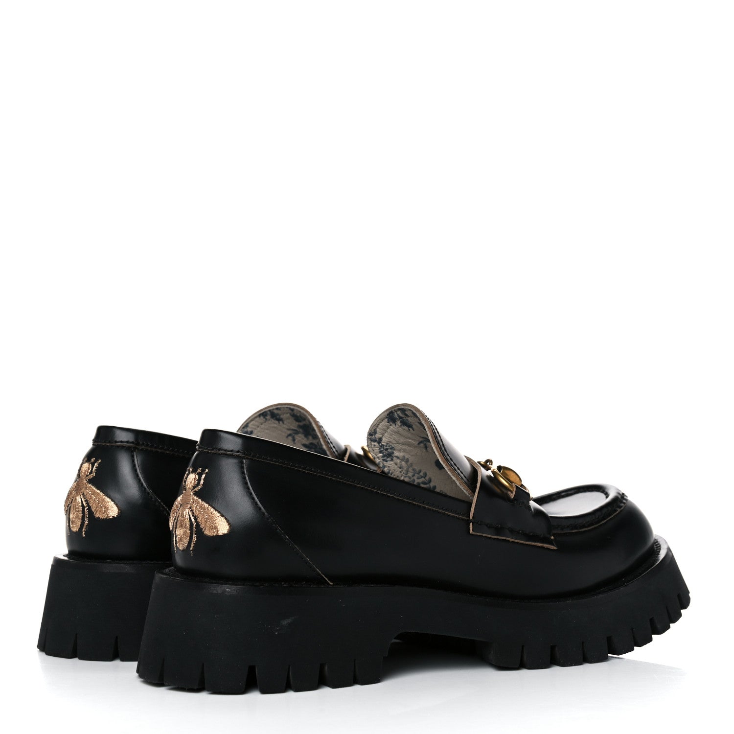 Gucci Cordovan Lux Womens Harald Horsebit 25mm Platform Loafers 38 Black 4 of 19