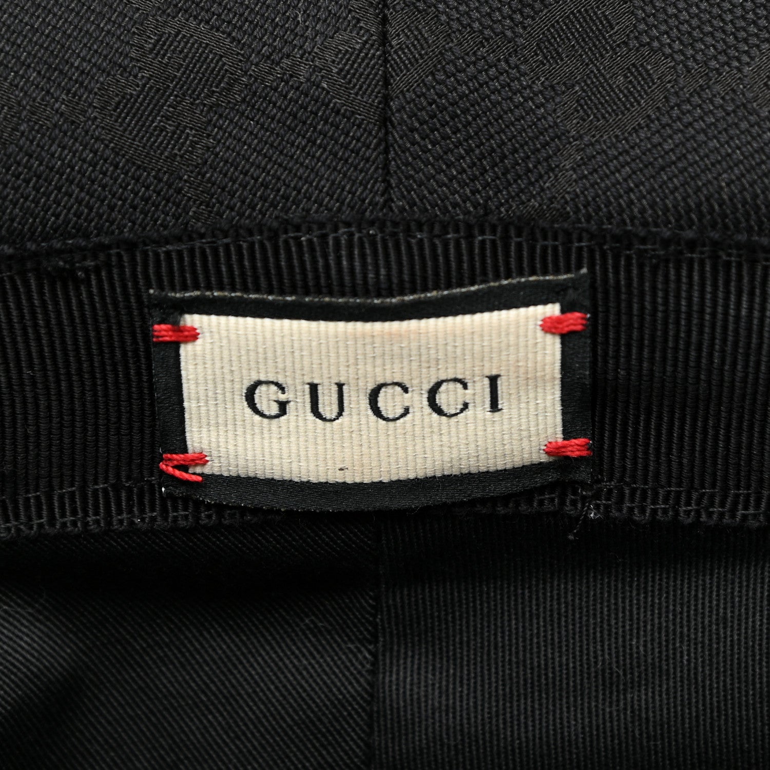 Gucci Monogram Textured Dollar Calfskin GG Jago Bucket Hat L Black 5 of 6