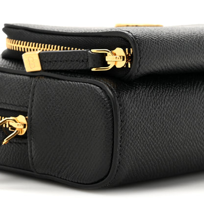 Christian Dior Grained Calfskin Caro Double Pouch Black 10 of 10