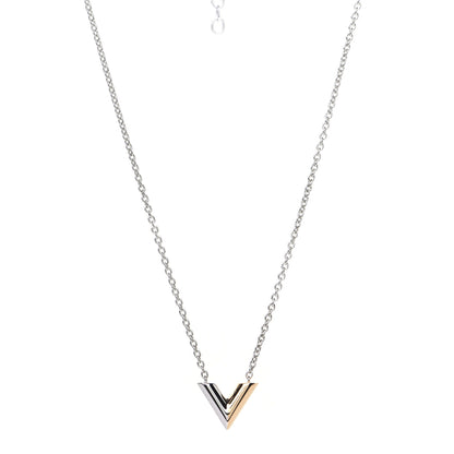 Louis Vuitton Essential V Necklace Silver 6 of 7