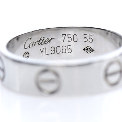Cartier 18K White Gold 5.5mm LOVE Ring 55 7.25 4 of 4