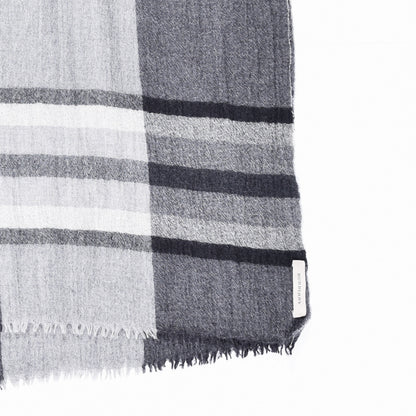 Burberry Wool Check Scarf Grey 2 of 3