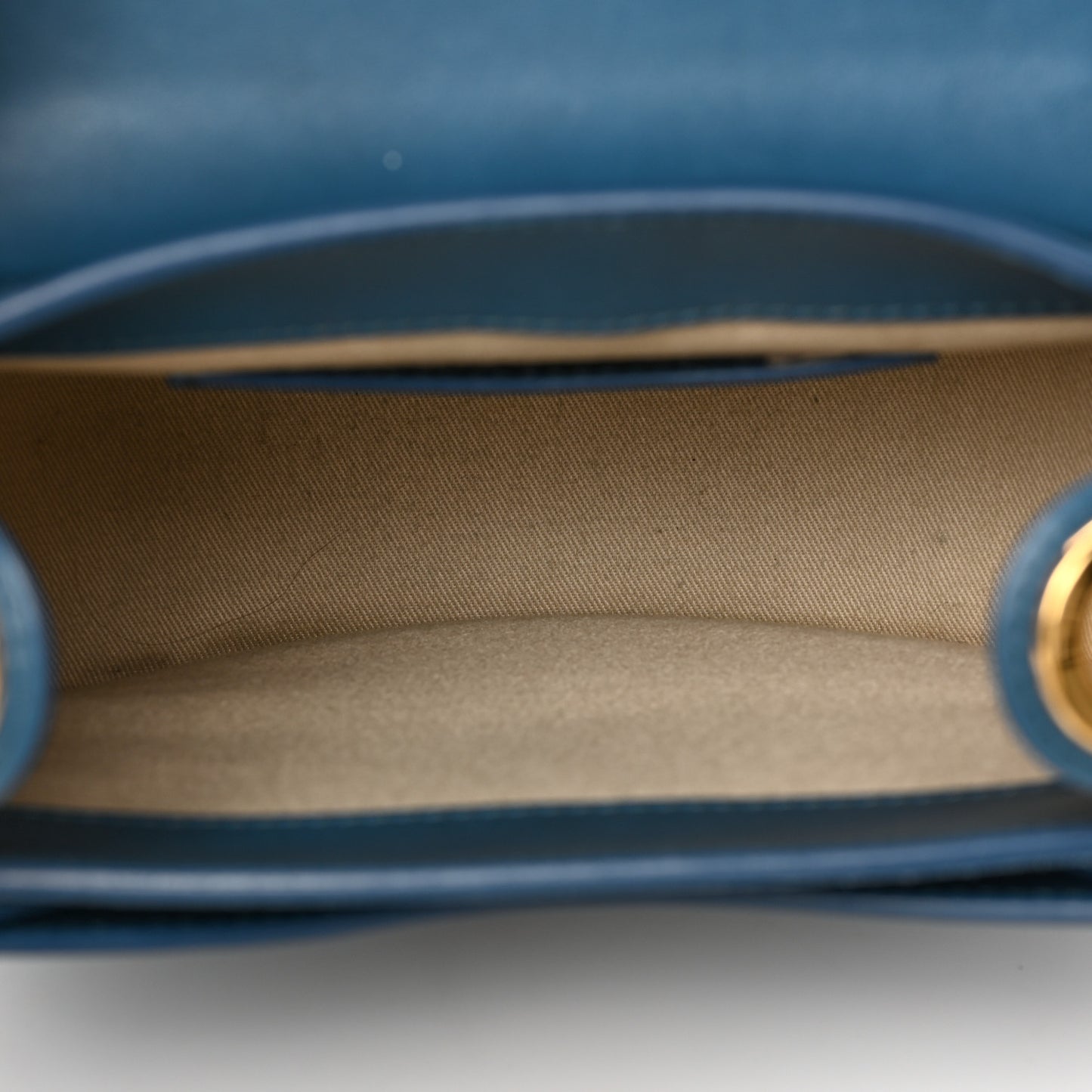Calfskin Suede Small Tess Bag Vinyl Blue