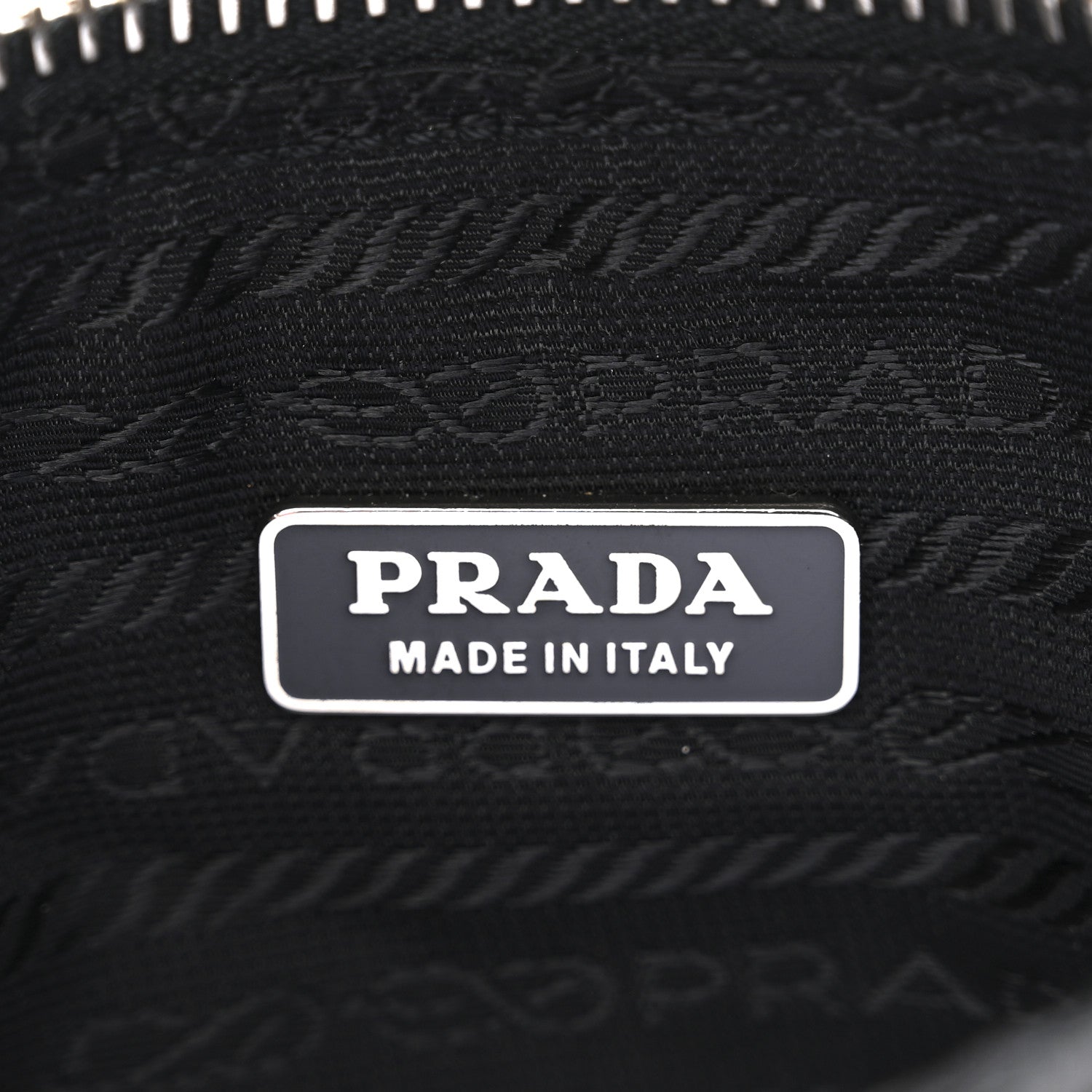 Prada Tessuto Nylon Saffiano Impunturato Quilted Barrel Pochette Black 6 of 10