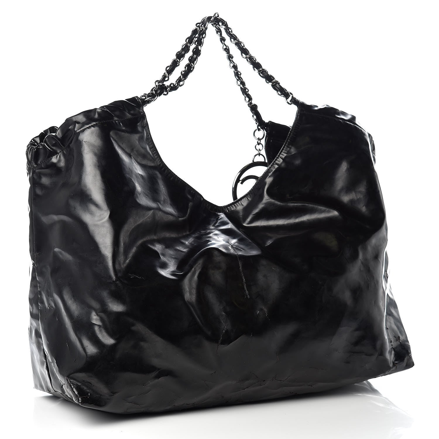 Chanel Vinyl XL Coco Cabas Black 5 of 17