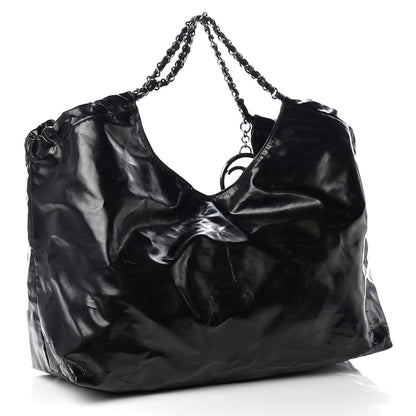 Chanel Vinyl XL Coco Cabas Black 5 of 17